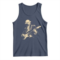 George Washington Rock Star Vintage Portrait Tank Top Funny Electric Guitar Player Founding Father Retro Aesthetic Patriotic Graphic