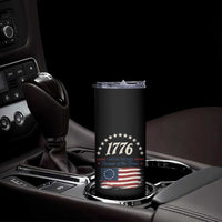 1776 Land of the Free Distressed Arch Graphic Skinny Tumbler Vintage Betsy Ross American Flag Stars Retro Patriotic
