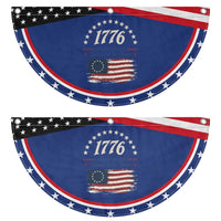 1776 Land of the Free Distressed Arch Graphic Patriotic Fan Flag Vintage Betsy Ross American Flag Stars Retro
