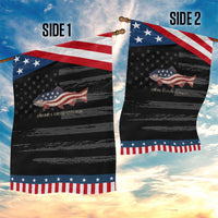 America 250th Anniversary Fish Graphic Patriotic Garden Flag American Flag Salmon Trout Fishing 1776 to 2026 Semiquincentennial