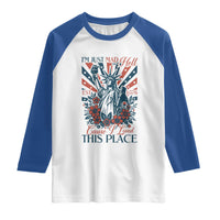 I'm Just Mad As Hell Cause I Love This Place Raglan Shirt Vintage Statue of Liberty Patriotic Retro Flora