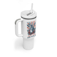 I'm Just Mad As Hell Cause I Love This Place Tumbler With Handle Vintage Statue of Liberty Patriotic Retro Flora