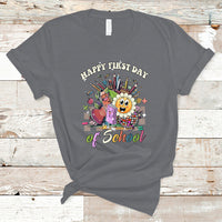Happy First Day Of School T Shirt Back To School Retro Groovy - Wonder Print Shop