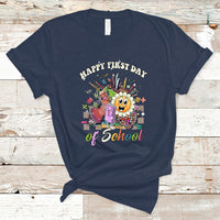 Happy First Day Of School T Shirt Back To School Retro Groovy - Wonder Print Shop