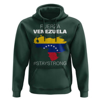 Fuerza Venezuela Strong Solidarity Hoodie Hope Support Venezuelan Patriotic Flag Map