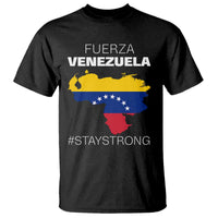 Fuerza Venezuela Strong Solidarity T Shirt Hope Support Venezuelan Patriotic Flag Map