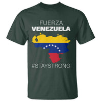 Fuerza Venezuela Strong Solidarity T Shirt Hope Support Venezuelan Patriotic Flag Map