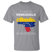 Fuerza Venezuela Strong Solidarity T Shirt Hope Support Venezuelan Patriotic Flag Map