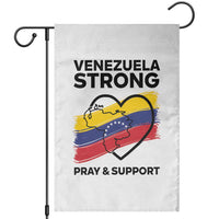 Venezuela Strong Pray and Support Garden Flag Solidarity Patriotic Venezuelan Flag Map Heart