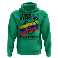 Venezuela Strong Pray and Support Hoodie Solidarity Patriotic Venezuelan Flag Map Heart