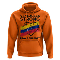 Venezuela Strong Pray and Support Hoodie Solidarity Patriotic Venezuelan Flag Map Heart