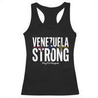 Venezuela Strong Venezuelan Heartbeat Racerback Tank Top Solidarity Resilience Hope and Prayer