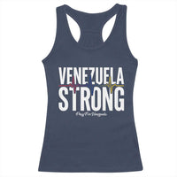 Venezuela Strong Venezuelan Heartbeat Racerback Tank Top Solidarity Resilience Hope and Prayer