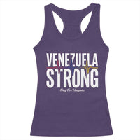 Venezuela Strong Venezuelan Heartbeat Racerback Tank Top Solidarity Resilience Hope and Prayer