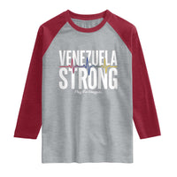Venezuela Strong Venezuelan Heartbeat Raglan Shirt Solidarity Resilience Hope and Prayer