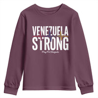 Venezuela Strong Venezuelan Heartbeat Youth Sweatshirt Solidarity Resilience Hope and Prayer