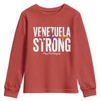 Venezuela Strong Venezuelan Heartbeat Youth Sweatshirt Solidarity Resilience Hope and Prayer
