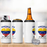 Venezuela Strong Healing Support 4 in 1 Can Cooler Tumbler Hope Grows Through Cracks Venezuelan Flag Heart