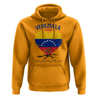 Venezuela Strong Healing Support Hoodie Hope Grows Through Cracks Venezuelan Flag Heart