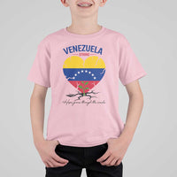Venezuela Strong Healing Support T Shirt For Kid Hope Grows Through Cracks Venezuelan Flag Heart
