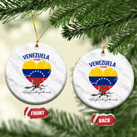 Venezuela Strong Healing Support Ceramic Ornament Hope Grows Through Cracks Venezuelan Flag Heart