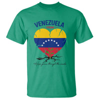 Venezuela Strong Healing Support T Shirt Hope Grows Through Cracks Venezuelan Flag Heart