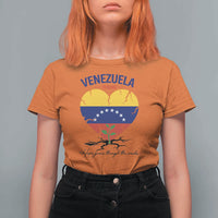 Venezuela Strong Healing Support T Shirt For Women Hope Grows Through Cracks Venezuelan Flag Heart