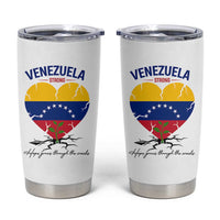 Venezuela Strong Healing Support Tumbler Cup Hope Grows Through Cracks Venezuelan Flag Heart