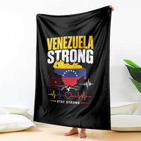 Venezuela Strong Support and Solidarity Throw Blanket Patriotic Venezuelan Flag Country Map
