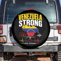 Venezuela Strong Support and Solidarity Spare Tire Cover Patriotic Venezuelan Flag Country Map