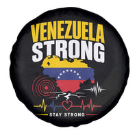 Venezuela Strong Support and Solidarity Spare Tire Cover Patriotic Venezuelan Flag Country Map