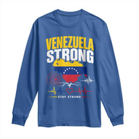 Venezuela Strong Support and Solidarity Long Sleeve Shirt Patriotic Venezuelan Flag Country Map