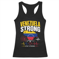 Venezuela Strong Support and Solidarity Racerback Tank Top Patriotic Venezuelan Flag Country Map