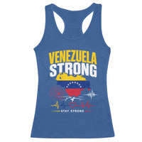 Venezuela Strong Support and Solidarity Racerback Tank Top Patriotic Venezuelan Flag Country Map