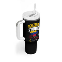 Venezuela Strong Support and Solidarity Tumbler With Handle Patriotic Venezuelan Flag Country Map