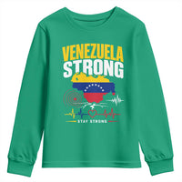 Venezuela Strong Support and Solidarity Youth Sweatshirt Patriotic Venezuelan Flag Country Map