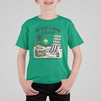 My Give A Damn Is Broken Funny Retirement Graphic T Shirt For Kid Beach Vacation IDGAF Chill Mode No Problem