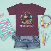 Hello Kindergarten T Shirt For Kid Cute Melanin Little Girl Kinder Era - Wonder Print Shop