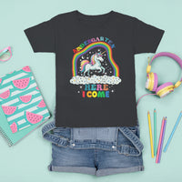 Cute Kindergarten Unicorn T Shirt For Kid Kinder Here I Come Rainbow - Wonder Print Shop