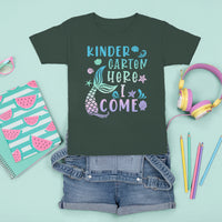 Cute Kindergarten Mermaid T Shirt For Kid Here I Come Kinder Girl - Wonder Print Shop