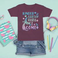 Cute Kindergarten Mermaid T Shirt For Kid Here I Come Kinder Girl - Wonder Print Shop