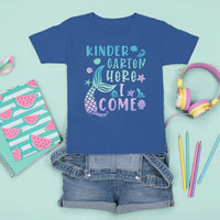 Cute Kindergarten Mermaid T Shirt For Kid Here I Come Kinder Girl - Wonder Print Shop