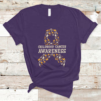Childhood Cancer Awareness T Shirt Butterfly Gold Ribbon Support Raise - Wonder Print Shop