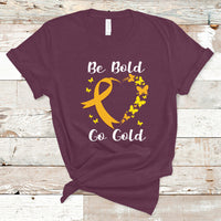 Childhood Cancer Awareness T Shirt Childhood Be Bold Go Gold Heart - Wonder Print Shop