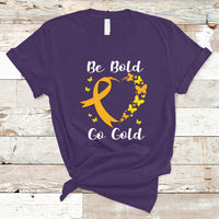 Childhood Cancer Awareness T Shirt Childhood Be Bold Go Gold Heart - Wonder Print Shop