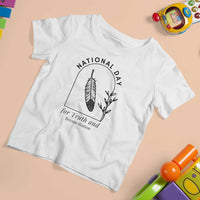 Orange Shirt Day T Shirt For Kid National Day For Truth And Reconciliation Native Feather - Wonder Print Shop