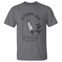 Orange Shirt Day T Shirt National Day For Truth And Reconciliation Native Feather - Wonder Print Shop
