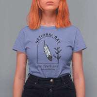 Orange Shirt Day T Shirt For Women National Day For Truth And Reconciliation Native Feather - Wonder Print Shop