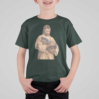Jesus Loves Moo Deng T Shirt For Kid Bouncy Pig Cute Pygmy Hippo Meme - Wonder Print Shop