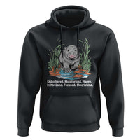 Baby Hippo Moo Deng Hoodie Unbothered Bouncy Pig Meme Cute Viral